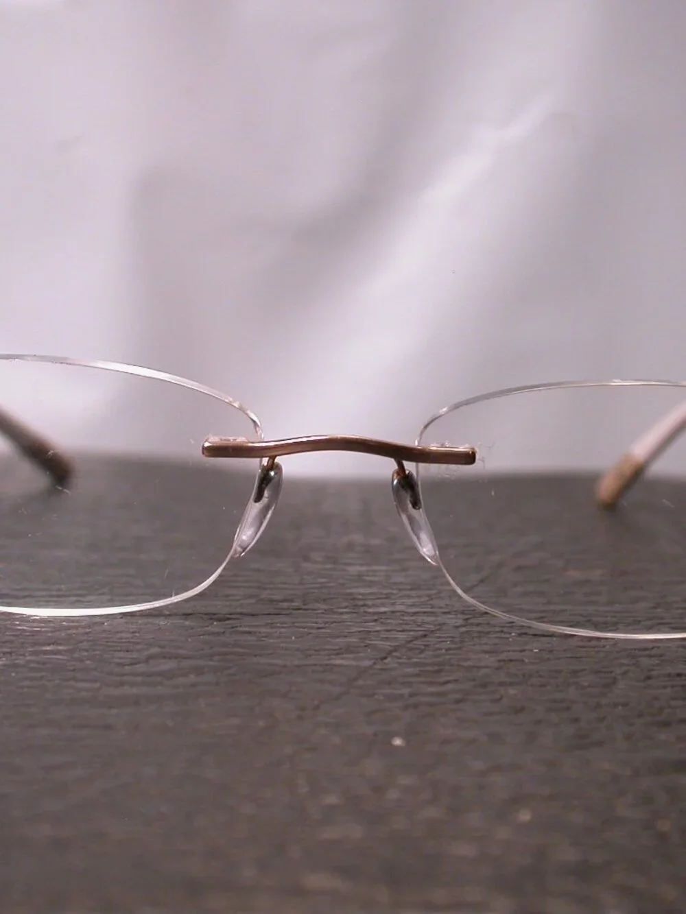 Silhouette Titan Frameless White and Gold Eyeglasses Made in Austria